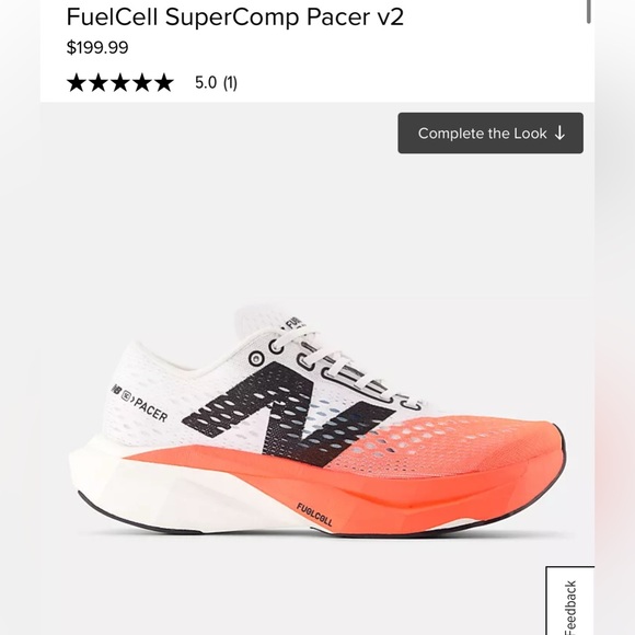 New Balance FuelCell SuperComp Pacer v2 in Orange and White - Picture 1 of 5
